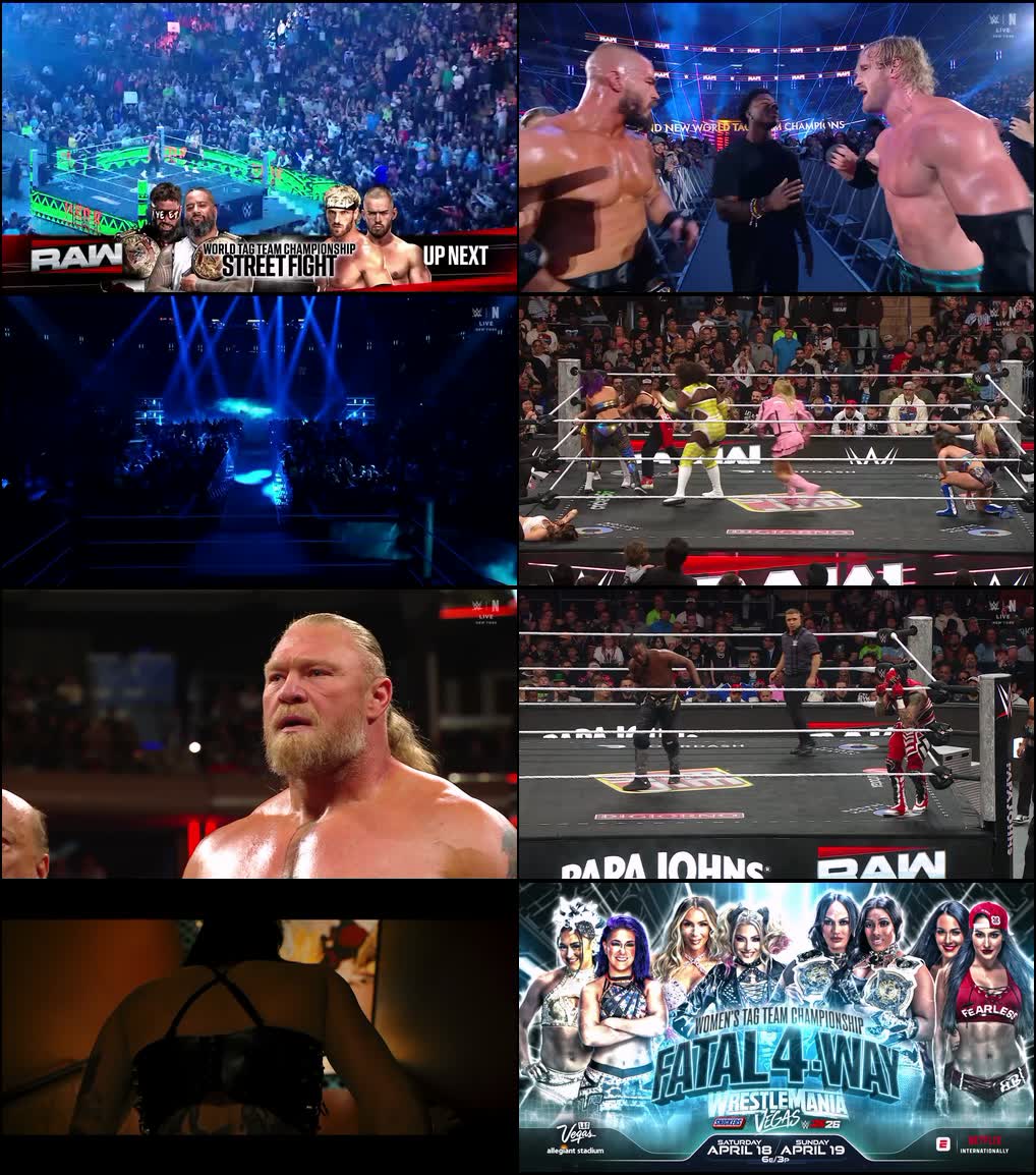 WWE Monday Night Raw (30th-March 2026) Hindi Full WWE Show 480p 720p 1080p WEB-DL screenshot